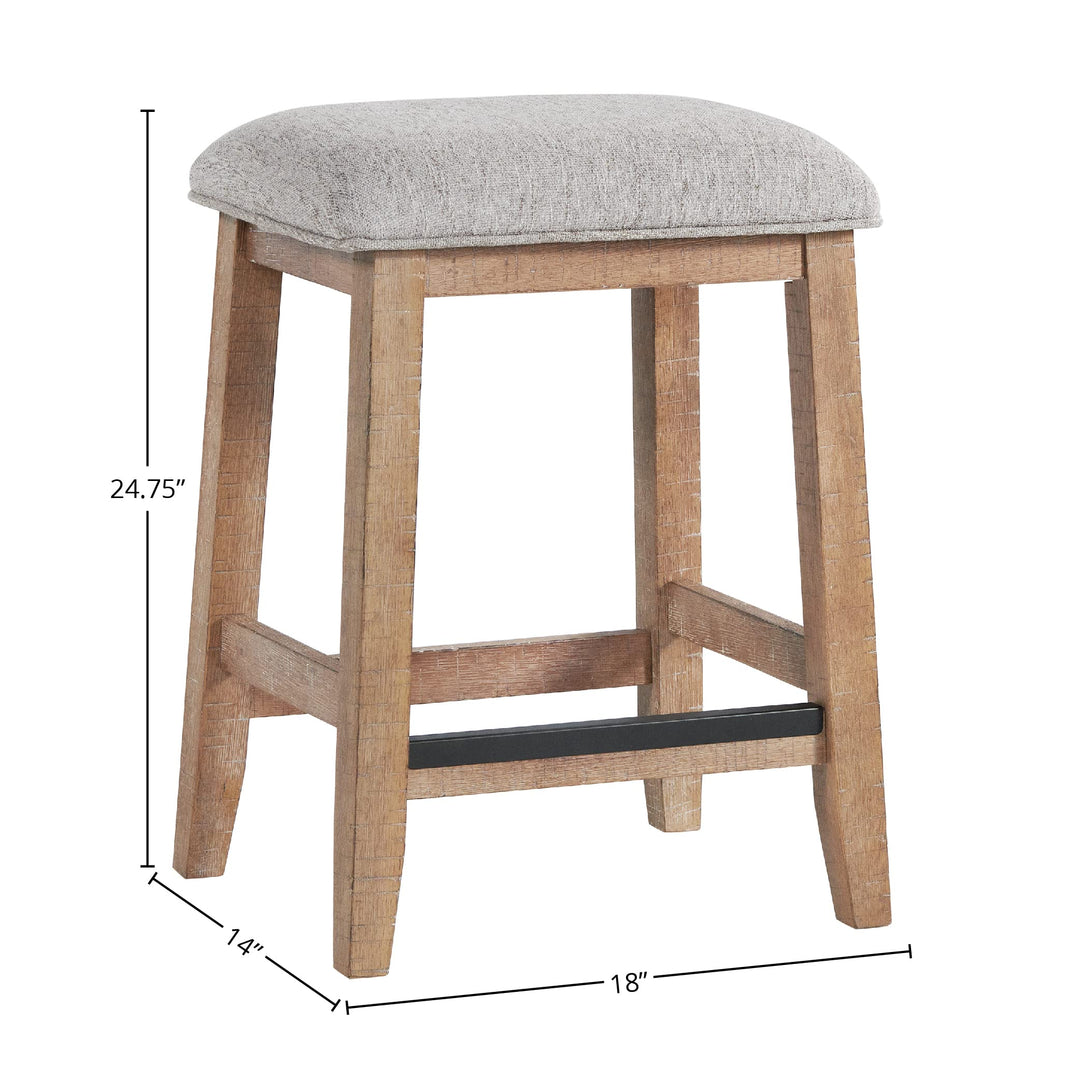 Intercon Highland Backless Bar Stool with Cushion Seat Set of 2 Sandwash - Diamond Home USA
