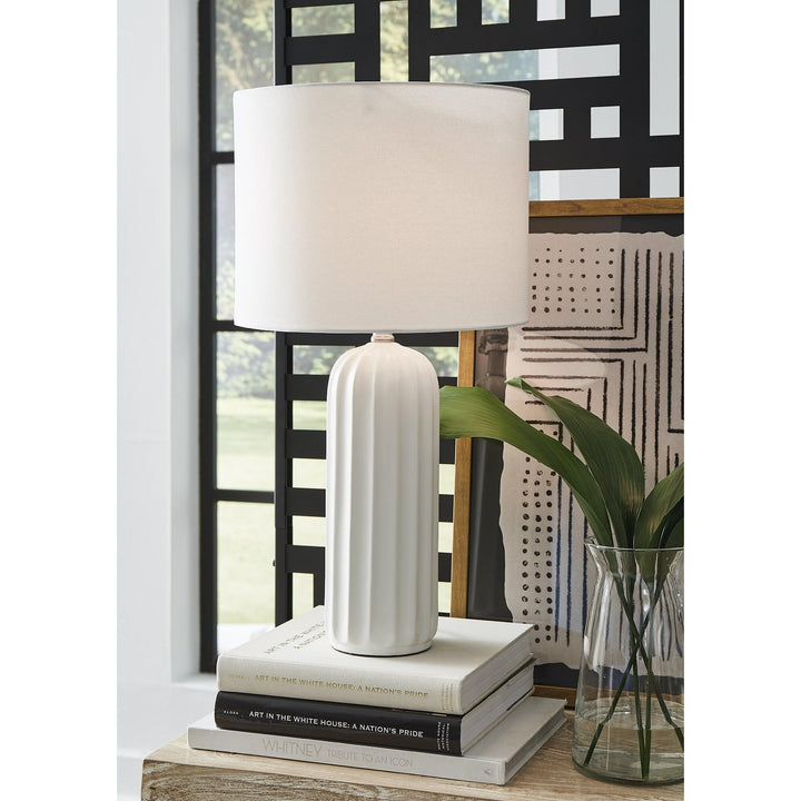 Design White Table Lamp (Set of 2) 13" w X 13" d 25" h Modern Contemporary