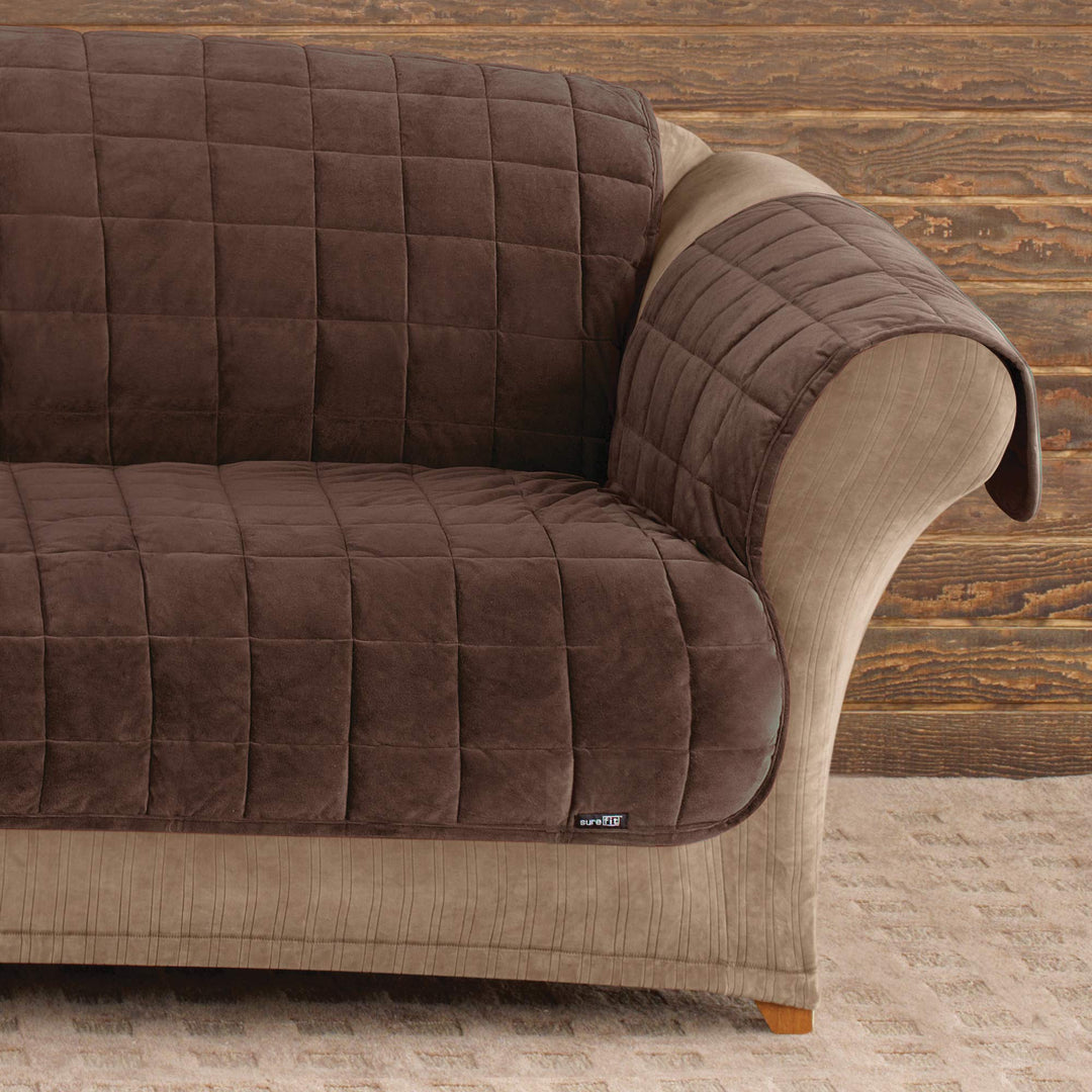 SureFit Deluxe Pet Sofa Cover Furniture Protector Plush Couch Pet Protector