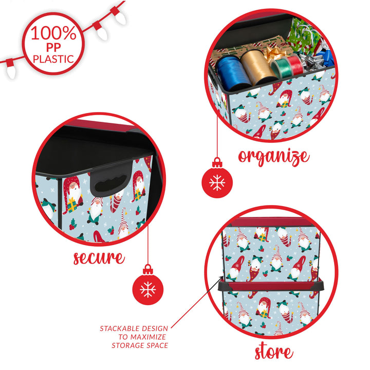 Simplify "Gnome Sweet Gnome Design Storage Bin|Christmas Tote|Holiday Décor - Diamond Home USA