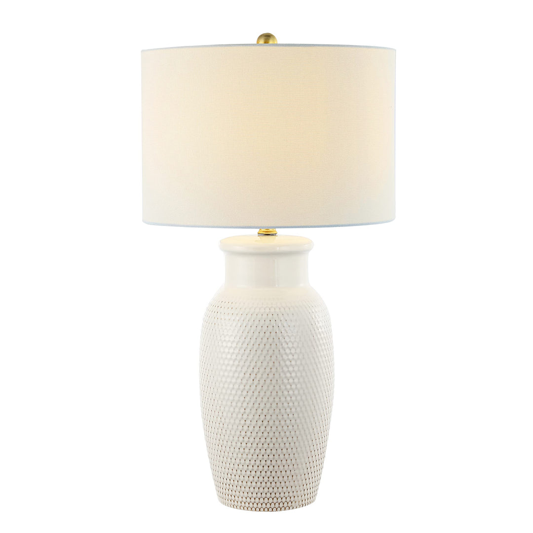 SAFAVIEH Lighting Collection Norsi Modern Contemporary Ivory Ceramic 27-inch