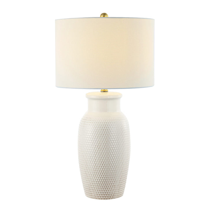 SAFAVIEH Lighting Collection Norsi Modern Contemporary Ivory Ceramic 27-inch