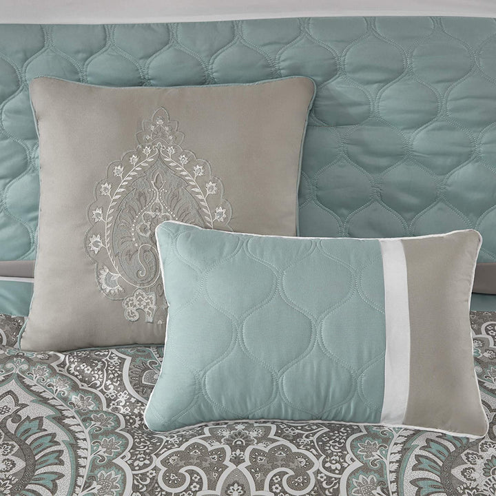 510 DESIGN Luxe Quilted Comforter Set Modern Transitional Design All Season Down