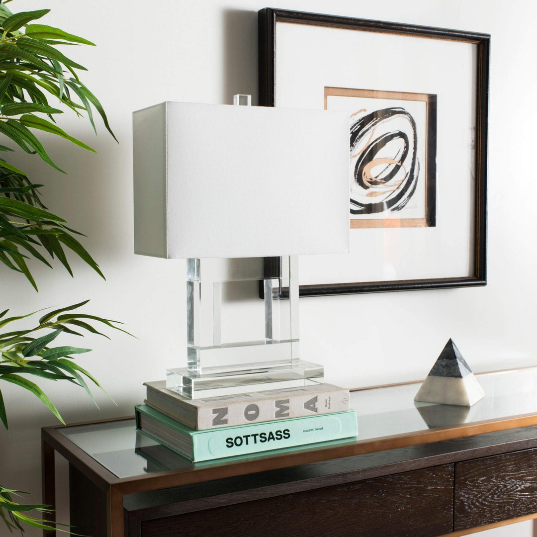 Lighting 21-inch Town Square Crystal Table Lamp Clear Modern Contemporary - Diamond Home USA