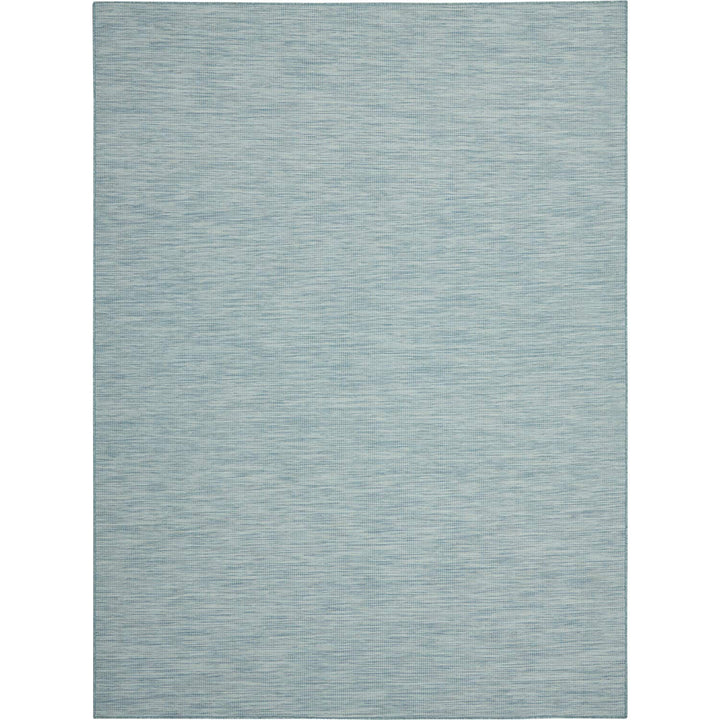Nourison Positano Indoor/Outdoor Aqua 10' x 14' Area Rug Easy Cleaning Non 10' x 14' - Aqua
