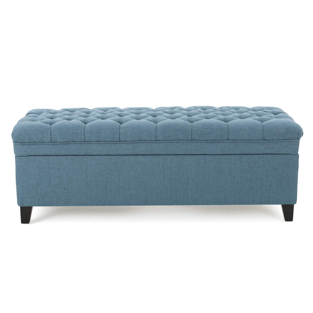 Christopher Knight Home Juliana Fabric Storage Ottoman Blue