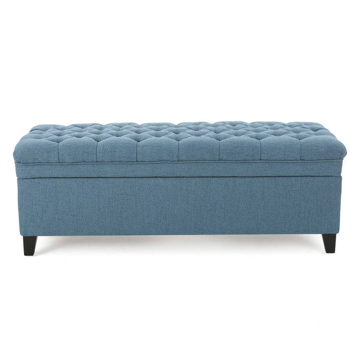 Christopher Knight Home Juliana Fabric Storage Ottoman Blue