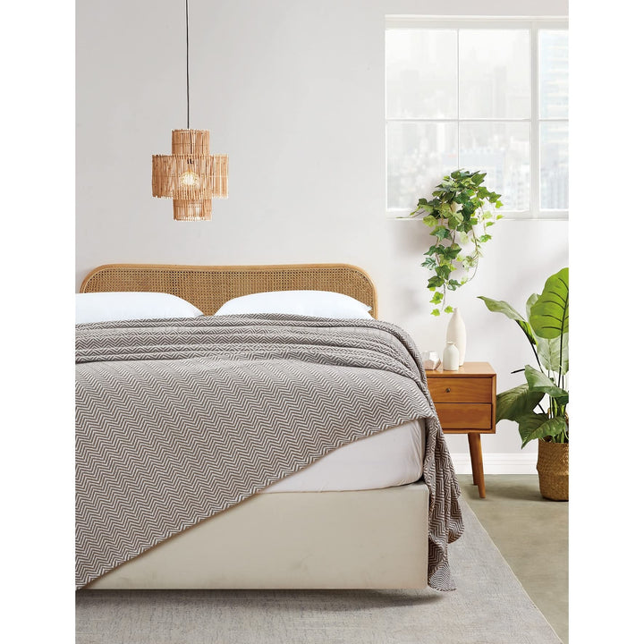 Melange Home Everyday Blanket Collect Yarn Dyed Cotton Blanket Taupe Full - Full - Queen - Taupe