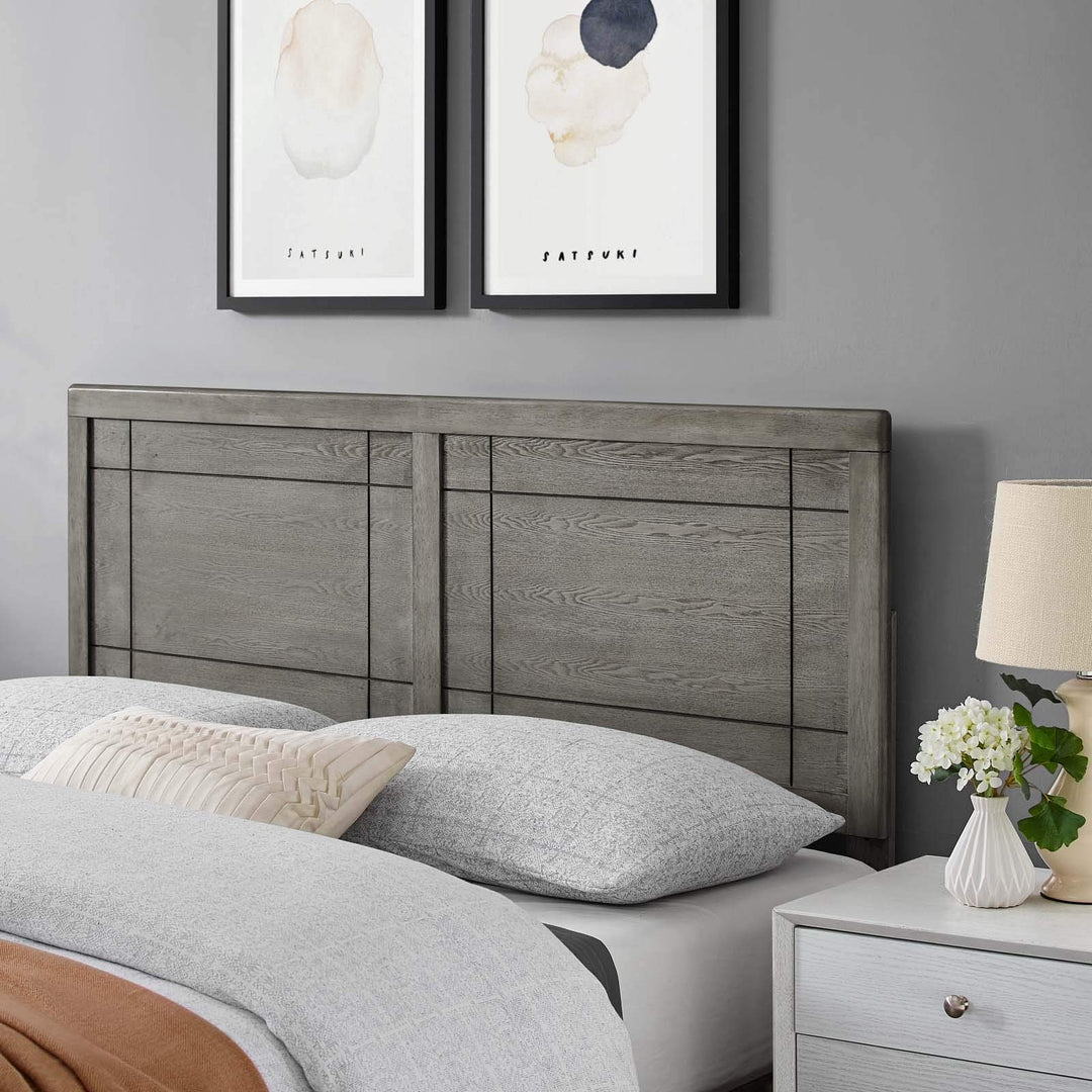Modway Archie King Wood Headboard in Gray Gray - King