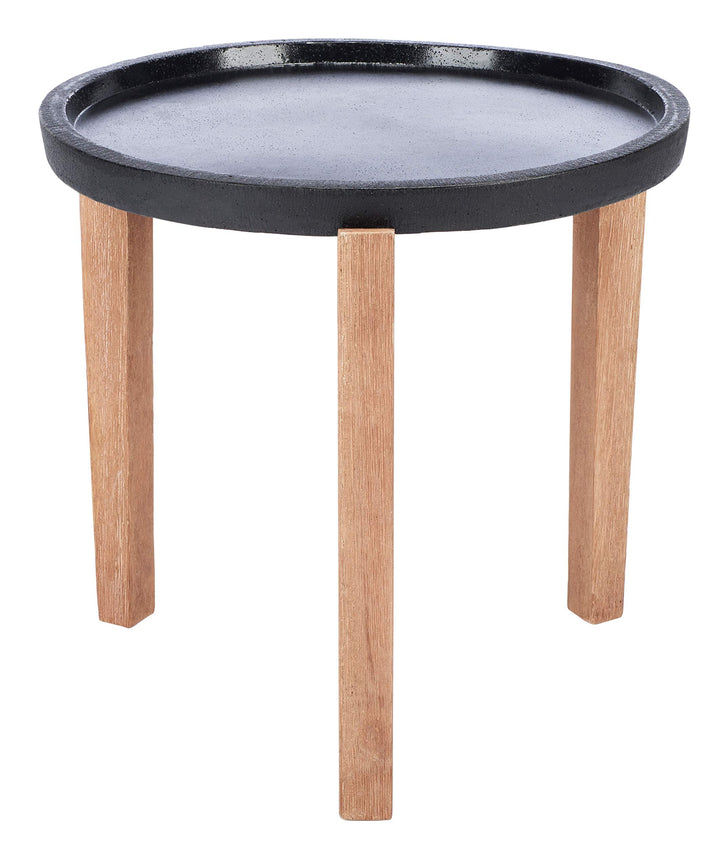 Safavieh Outdoor Collection Serka Natural/Black Side Table PAT1510A - Diamond Home USA