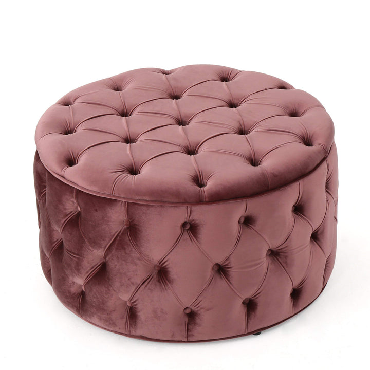 Christopher Knight Home Zelfa Velvet Ottoman 29.5” x 29.5’x 18”