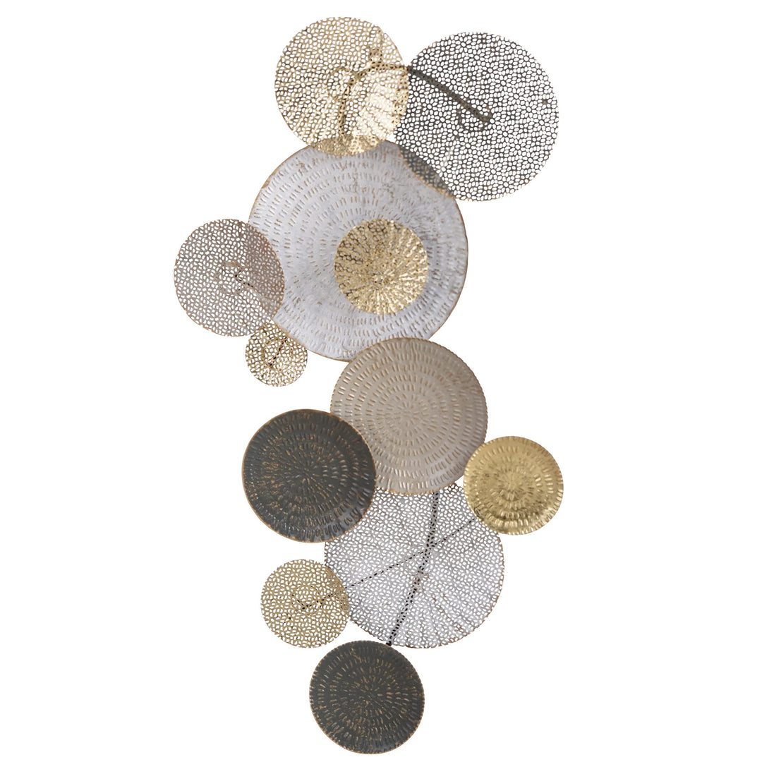 Cut Multi-color Metal Wall Art Multi Color Transitional Includes Hardware