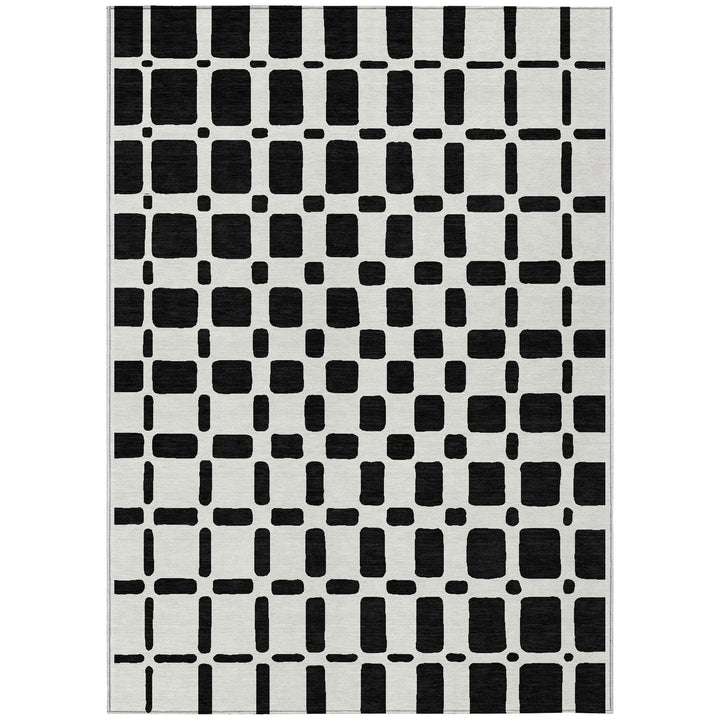Addison Rugs Chantille ACN871 Black 5' x 7'6" Indoor/Outdoor Machine Washable Black - 5' x 7'6"
