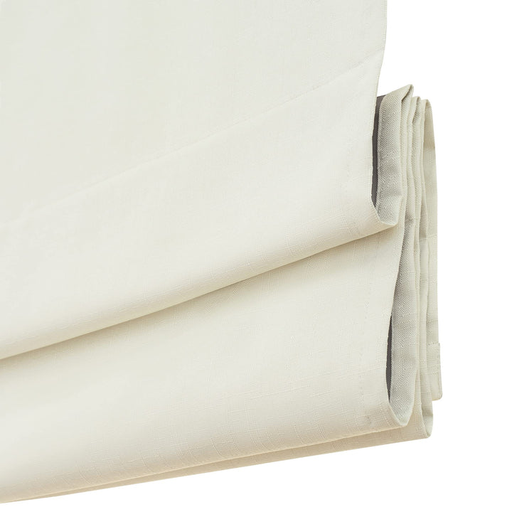 ECLIPSE Kylie Total Privacy Blackout Cordless Lined Window Roman Shade for 27x64 - Ivory - Diamond Home USA