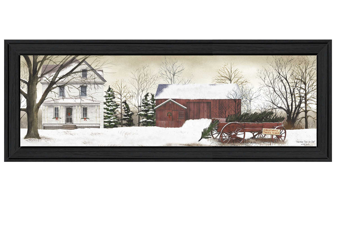 "Christmas Trees for Sale" By Billy Jacobs Printed Wall Art Ready To Hang Framed