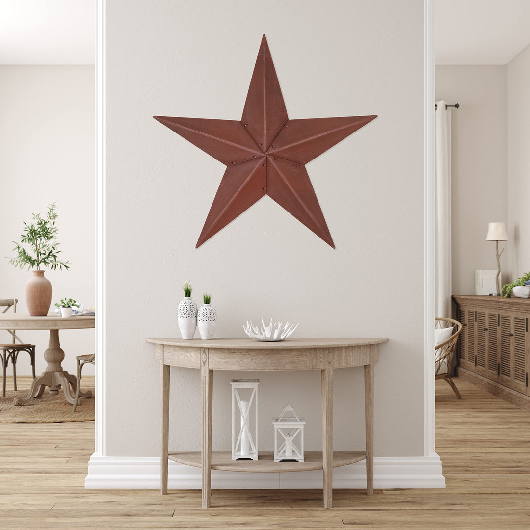 CWI Gifts Metal Barn Star - 36 inch Galvanized Hanging Star - Farmhouse Wall - Diamond Home USA
