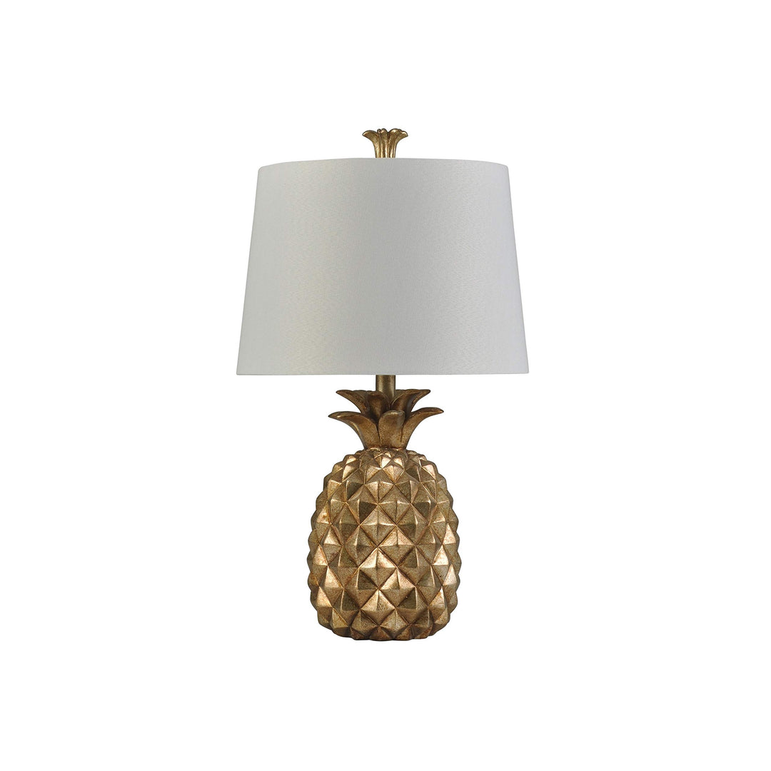 Gold Pineapple Table Lamp Carribean Golden Pine Apple Light Hawaiian