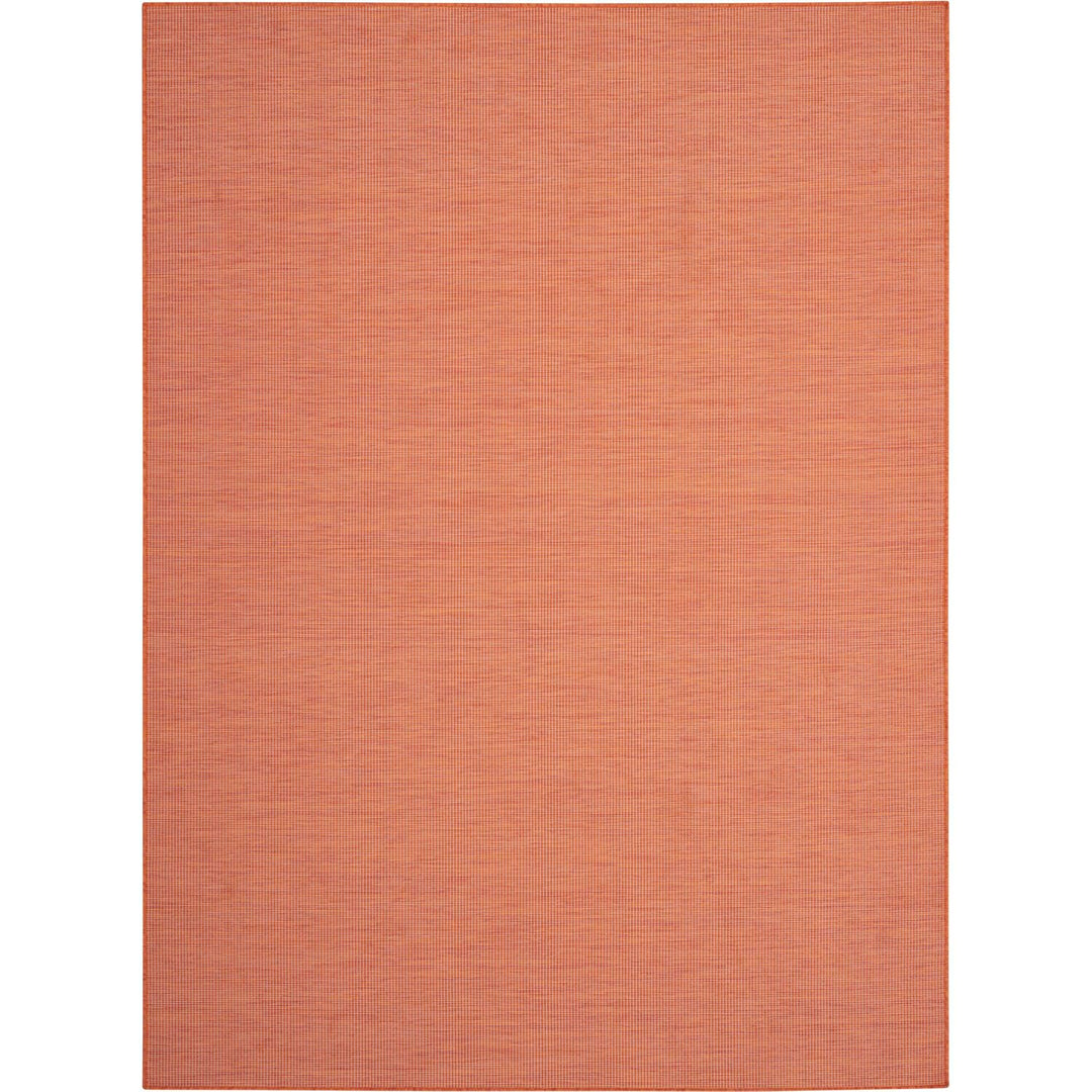 Nourison Positano Indoor/Outdoor Terracotta 10' x 14' Area Rug Easy Cleaning Non 10' x 14' - Terracotta