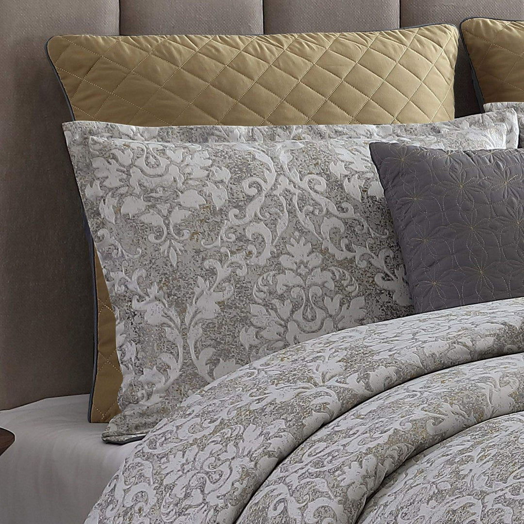Riverbrook Home 100% Polyester Comforter Set King Lantana - Gray 10 Piece Set - Diamond Home USA
