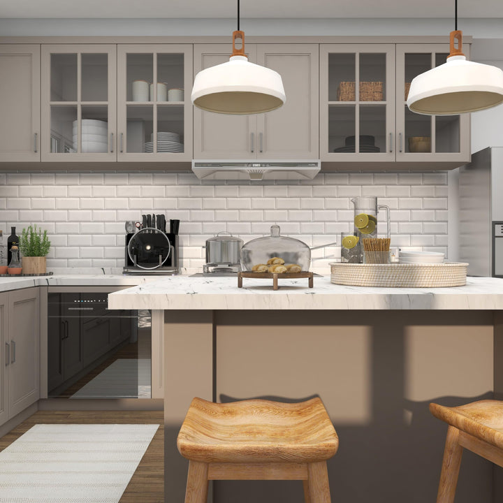 Dark Brown Mango Wood Cake Stand with Glass - Diamond Home USA