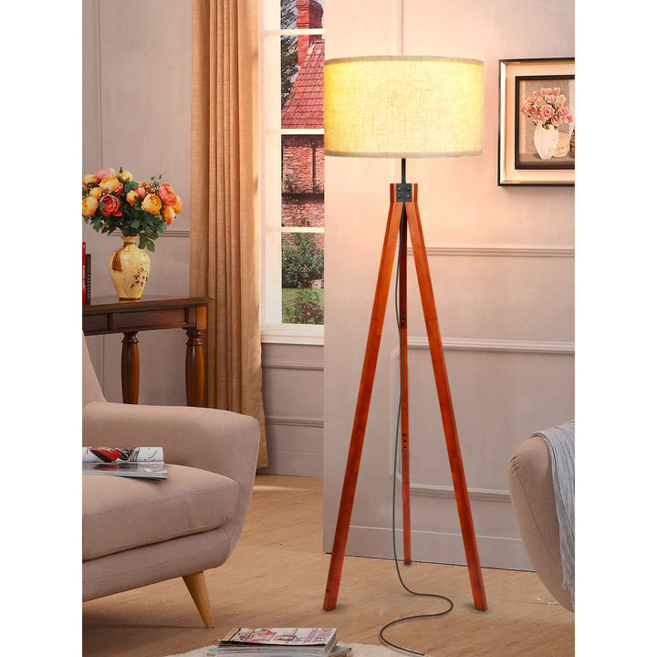 Led Floor Lamp Brown Traditional Bulbs Included Energy Efficient - Diamond Home USA