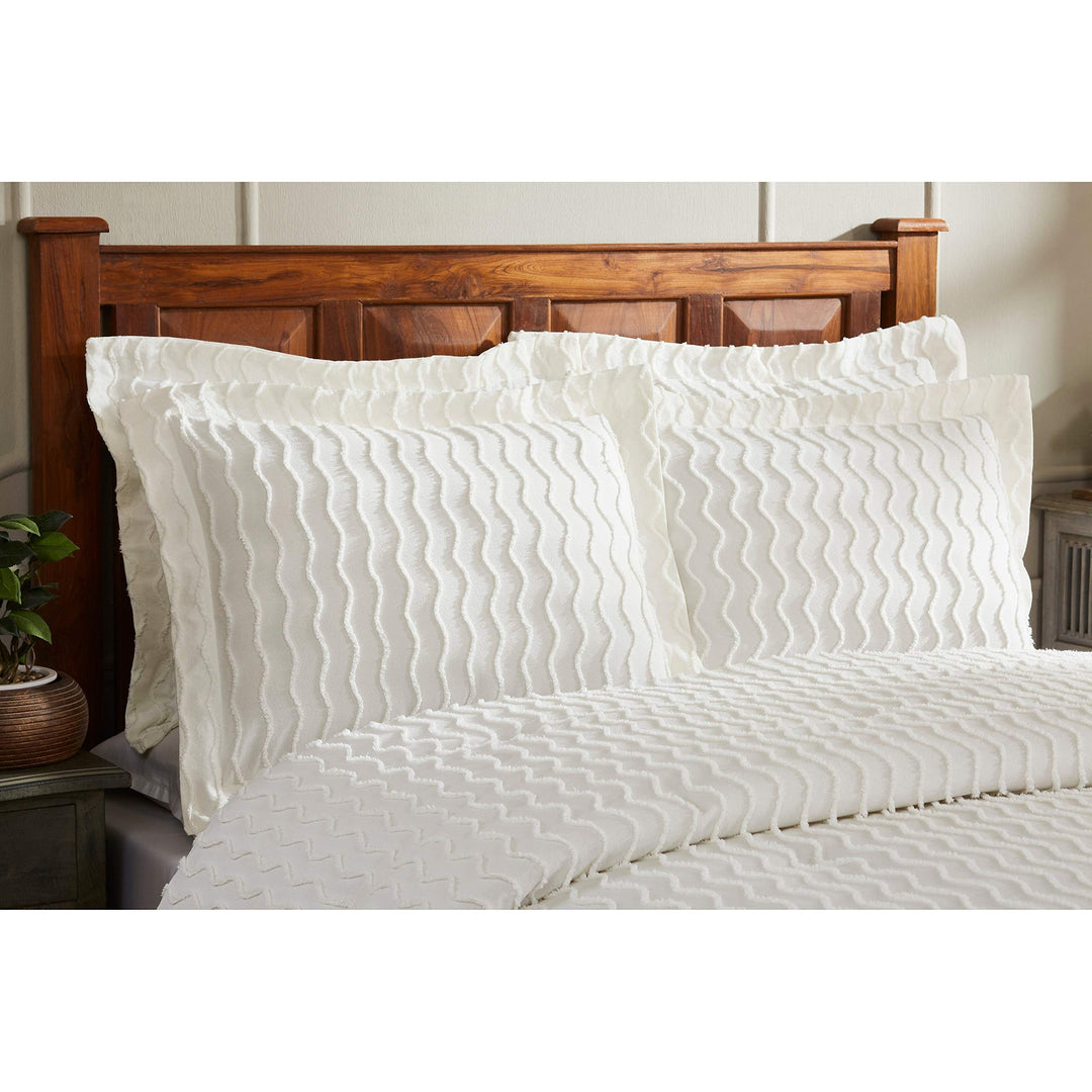 Chenille Comforter Set Tufted Bedding Textured Chenile Cotton