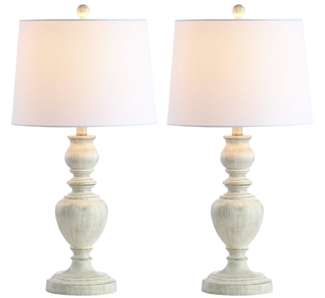 SAFAVIEH Lighting Collection Zabi White 28-inch Bedroom Living Room Home - Diamond Home USA