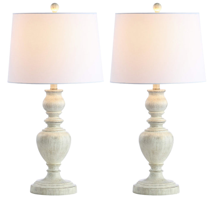 SAFAVIEH Lighting Collection Zabi White 28-inch Bedroom Living Room Home - Diamond Home USA