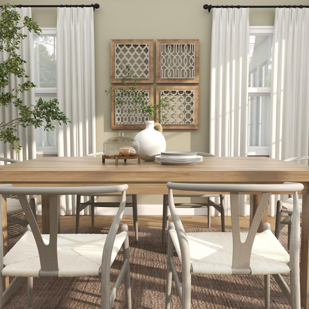 Dark Brown Mango Wood Cake Stand with Glass - Diamond Home USA