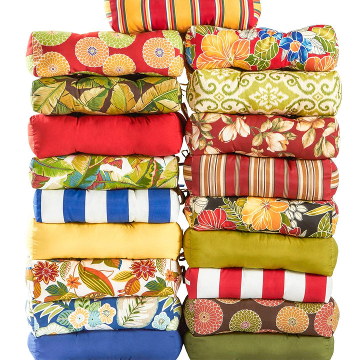 Crescent 21-inch X 42-inch Outdoor Seat/Back Chair Cushion Blue Multi Color - Diamond Home USA