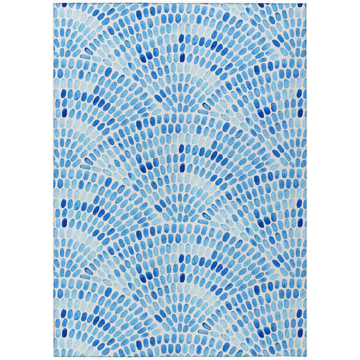 Addison Rugs Surfside ASR37 Blue 10' x 14' Indoor Outdoor Area Rug Easy Clean Blue - 10' x 14'