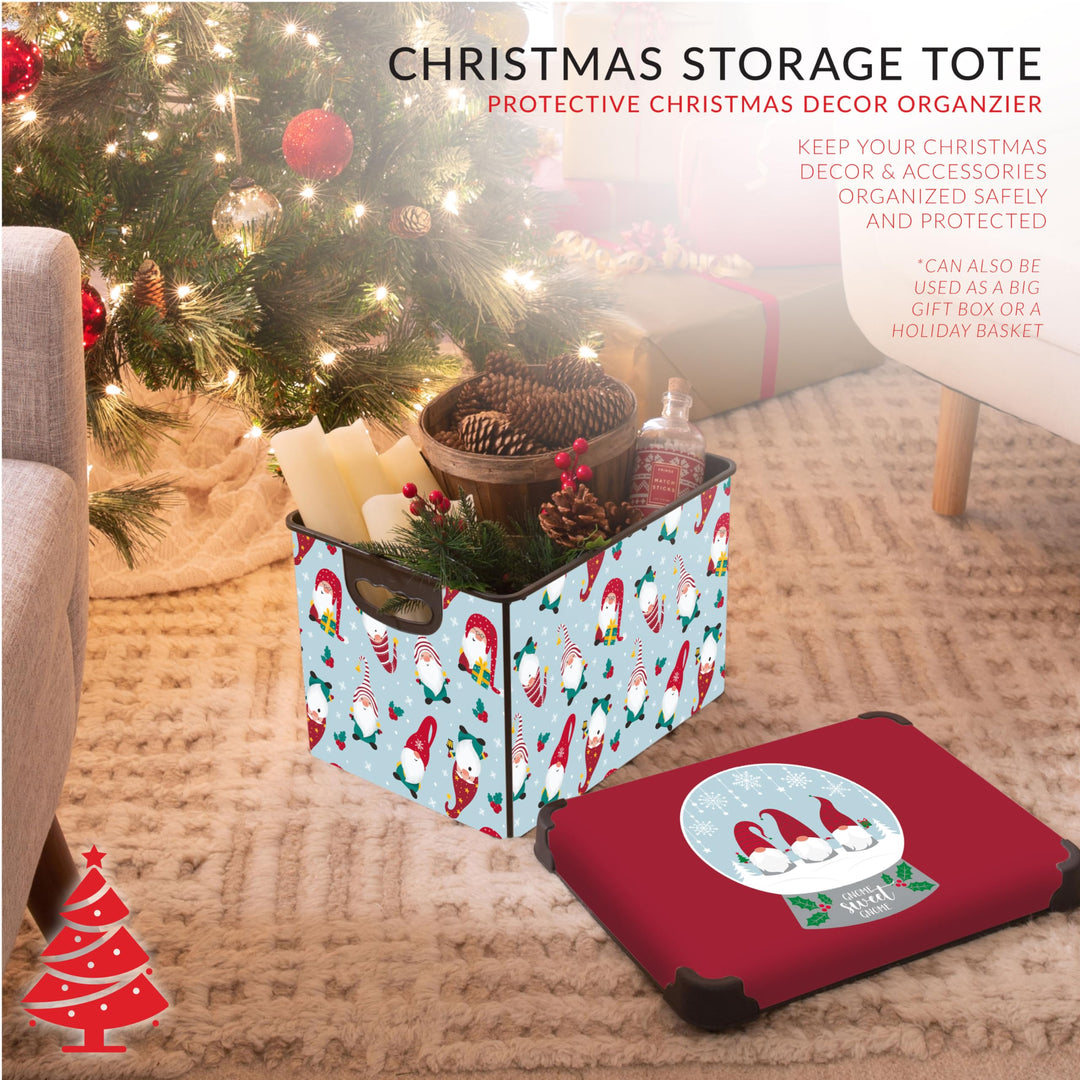 Simplify "Gnome Sweet Gnome Design Storage Bin|Christmas Tote|Holiday Décor - Diamond Home USA