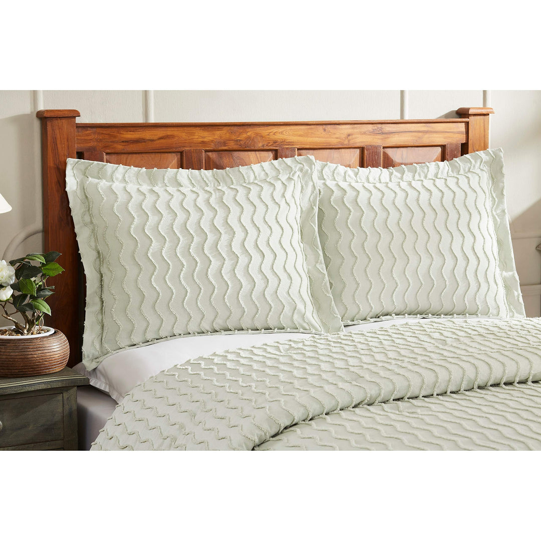 Chenille Comforter Set Tufted Bedding Textured Chenile Cotton