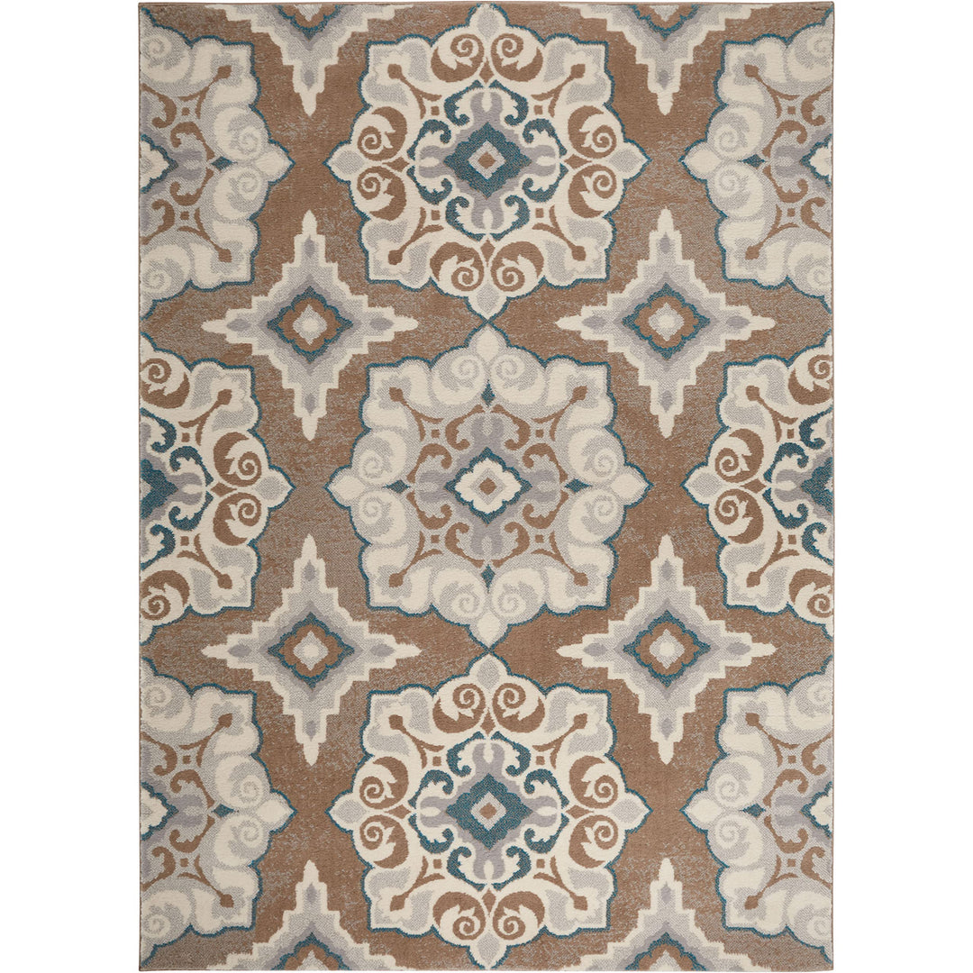 Home Dynamix Tremont Salem Transitional Medallion Area Rug Taupe/Blue 9'2"x12'5" 9'2"x12'5" - Taupe/Blue