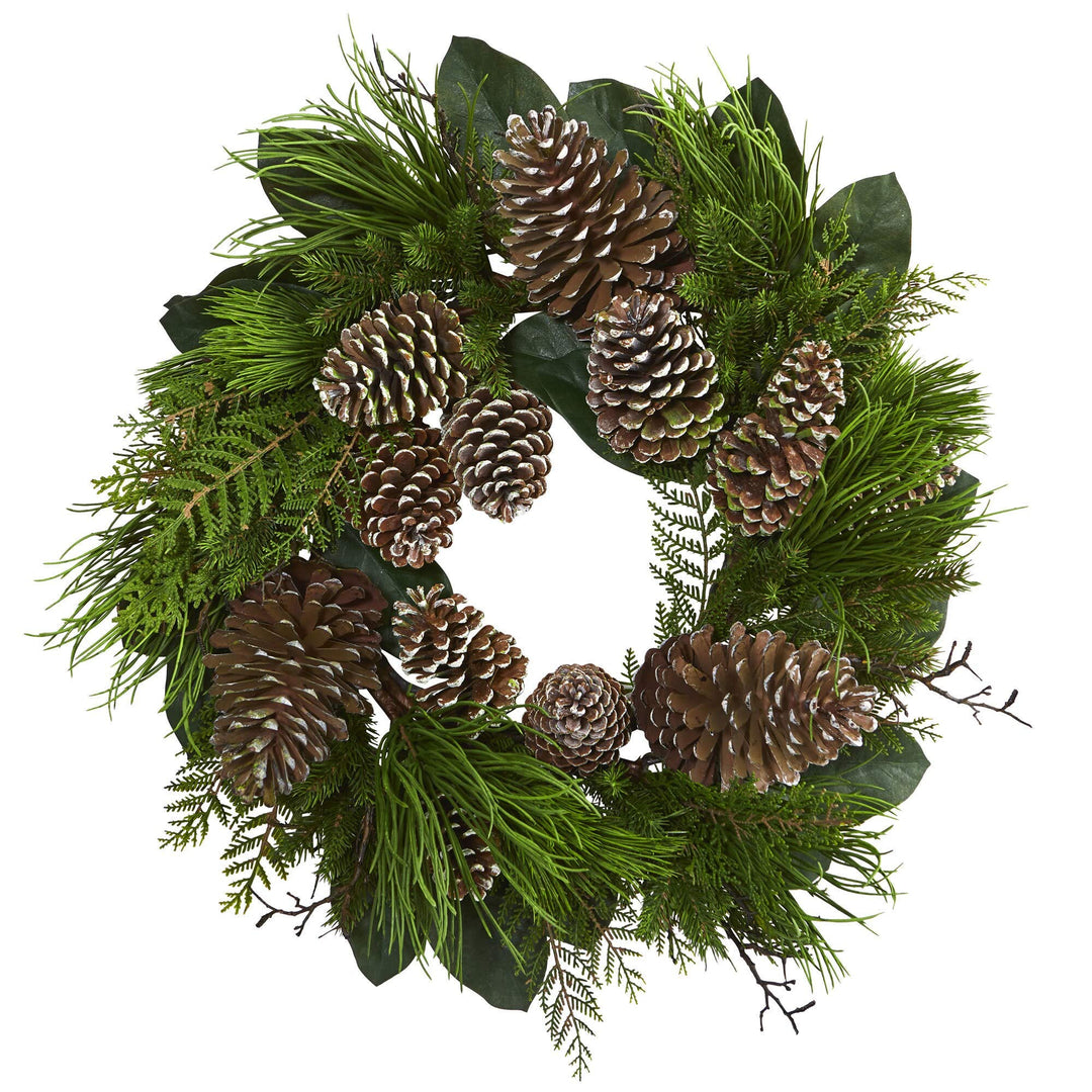 28" Pine Cone and Wreath