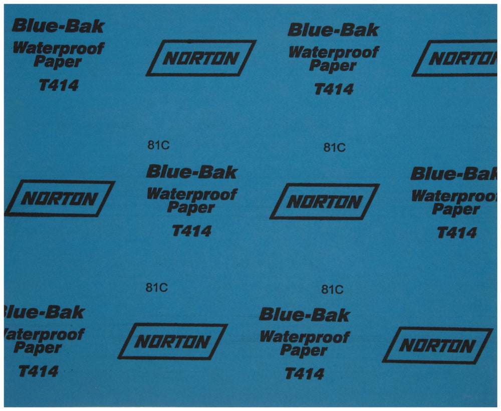Norton T414 Blue-Bak Abrasive Sheet Paper Backing Silicon Carbide Waterproof - Diamond Home USA