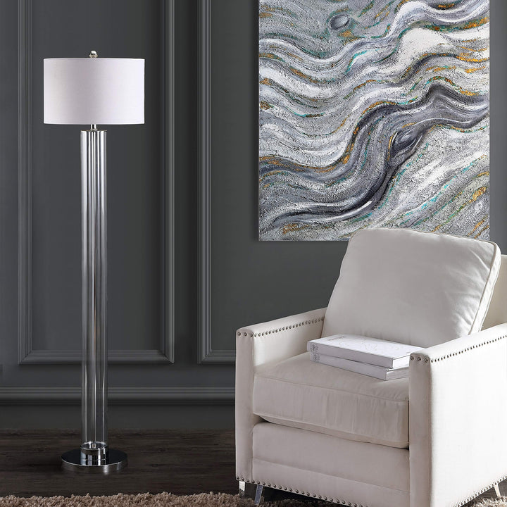 Safavieh FLL4017A Lighting Collection Lovato 64" Clear Floor Lamp - Diamond Home USA