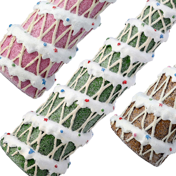 13.5" Resin Gingerbread Tree Set of 3 Multi Color Polyresin - Diamond Home USA