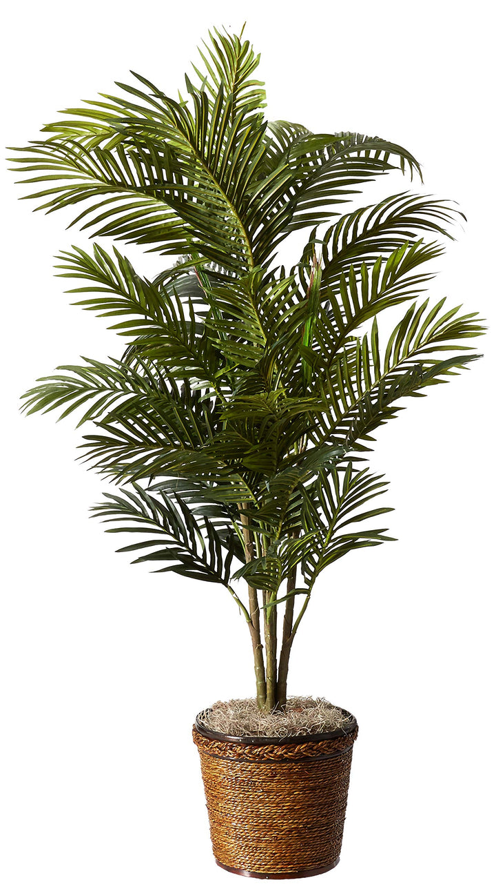 Nearly Natural 5263-0308 56in. Areca Palm Silk Tree with Basket Green 30" x - Diamond Home USA
