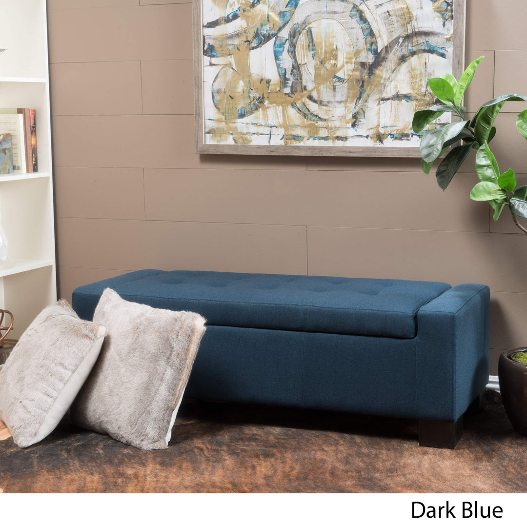 Christopher Knight Home Guernsey Fabric Storage Ottoman