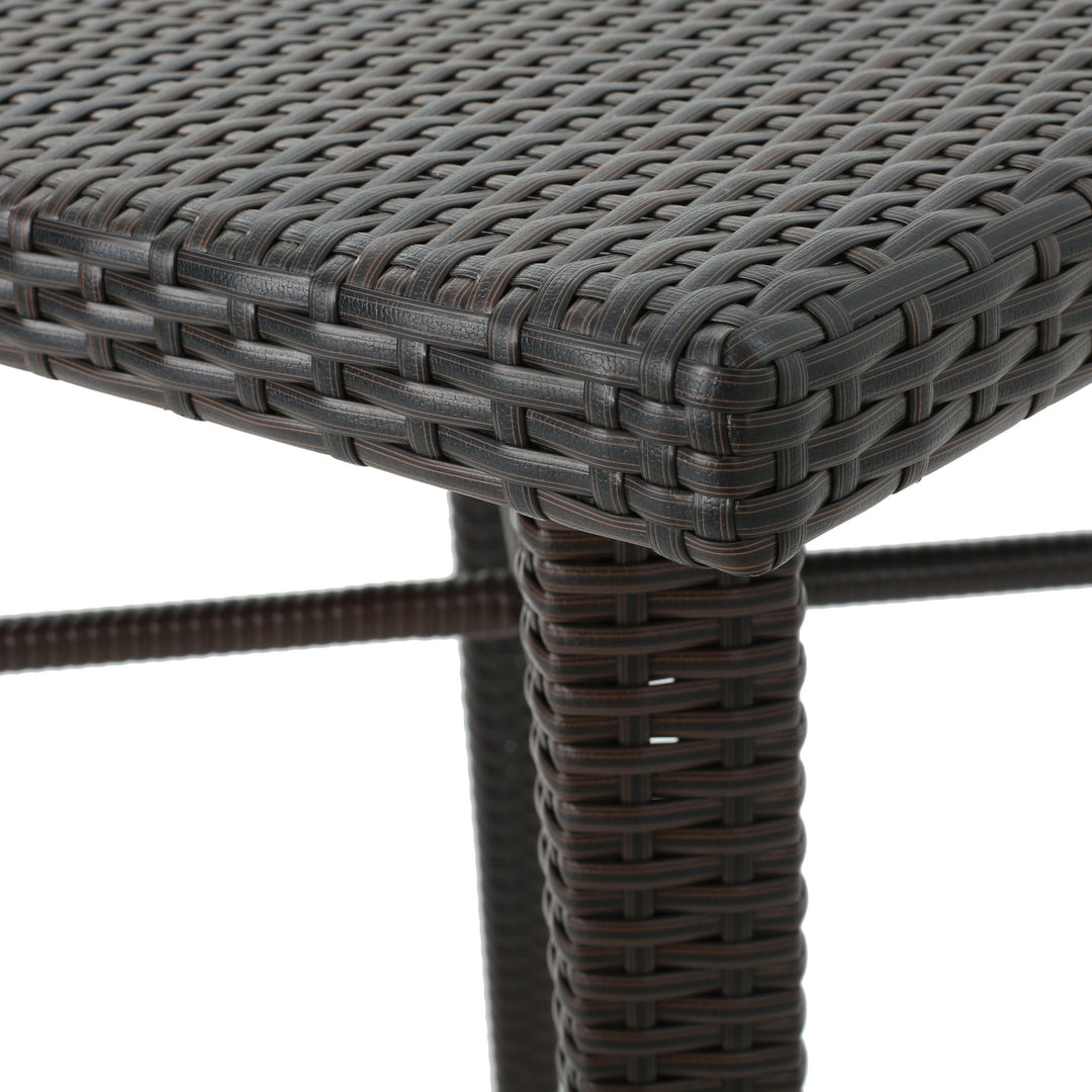 Christopher Knight Home Dominica Outdoor 32.5" Square Wicker Bar Table - Diamond Home USA