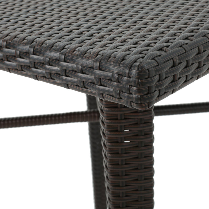 Christopher Knight Home Dominica Outdoor 32.5" Square Wicker Bar Table - Diamond Home USA