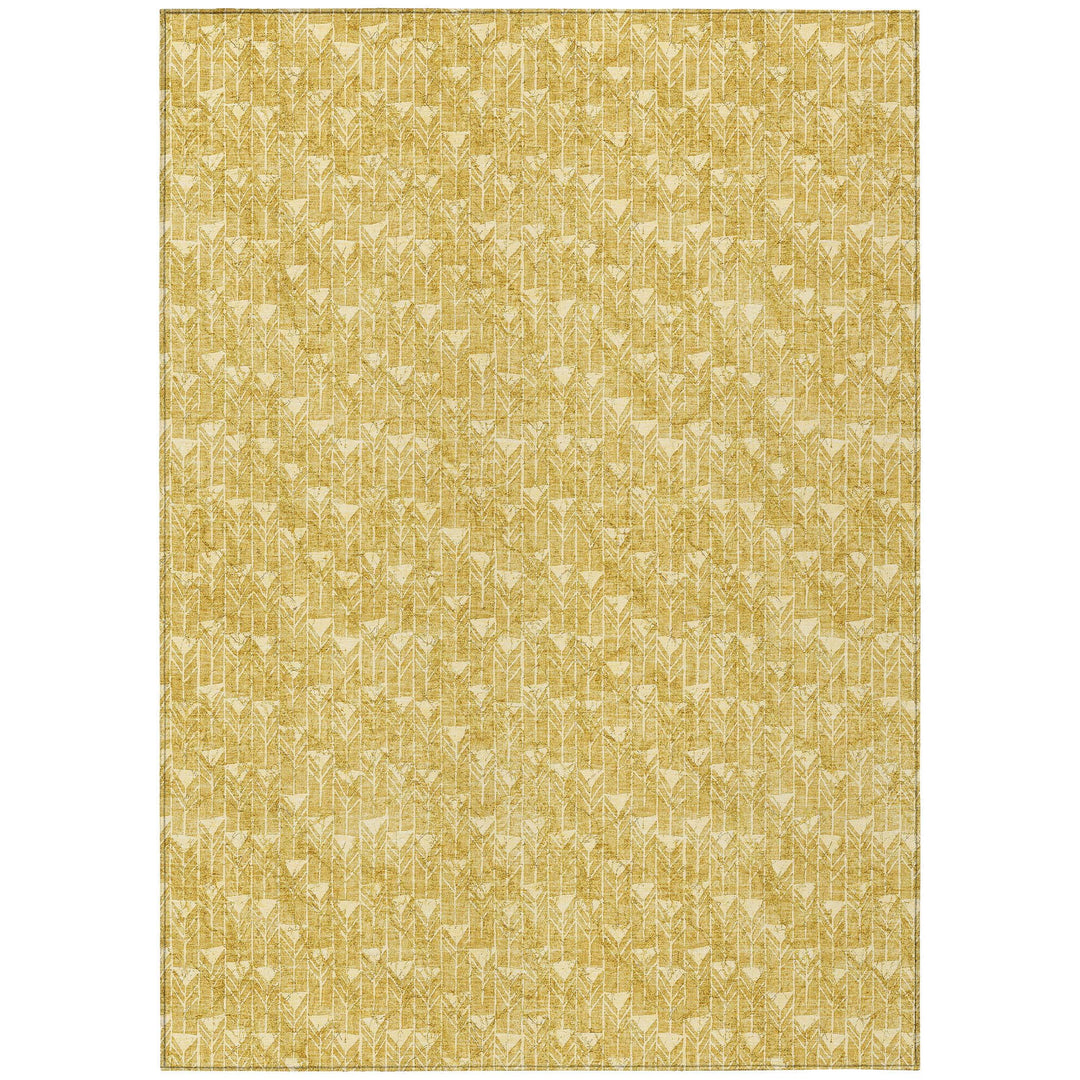Addison Rugs Chantille ACN514 Gold 8' x 10 Indoor Outdoor Area Rug Stain 8' x 10' - Gold