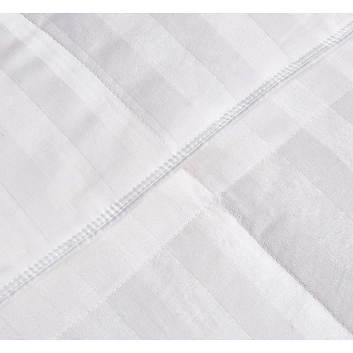Hotel Grand Oversized Damask Stripe White Down Comforter Full - Queen - Diamond Home USA
