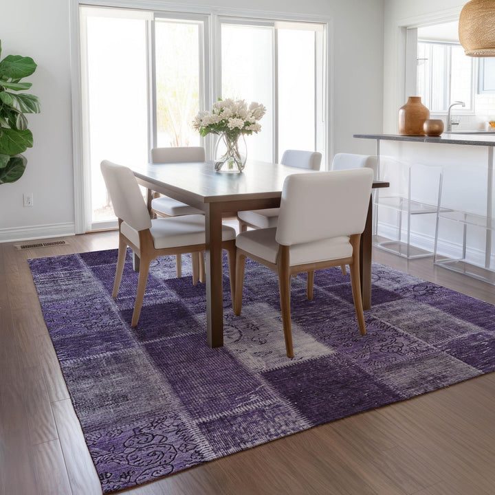 Addison Rugs Chantille ACN631 Purple 5' x 7'6" Indoor Outdoor Area Rug Easy - Diamond Home USA