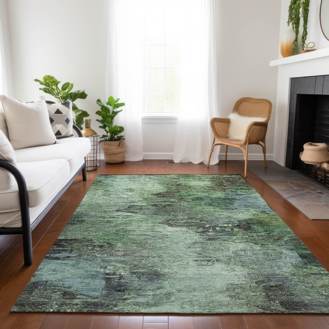 Addison Rugs Chantille ACN592 Green 9' x 12' Indoor Outdoor Area Rug Easy - Diamond Home USA