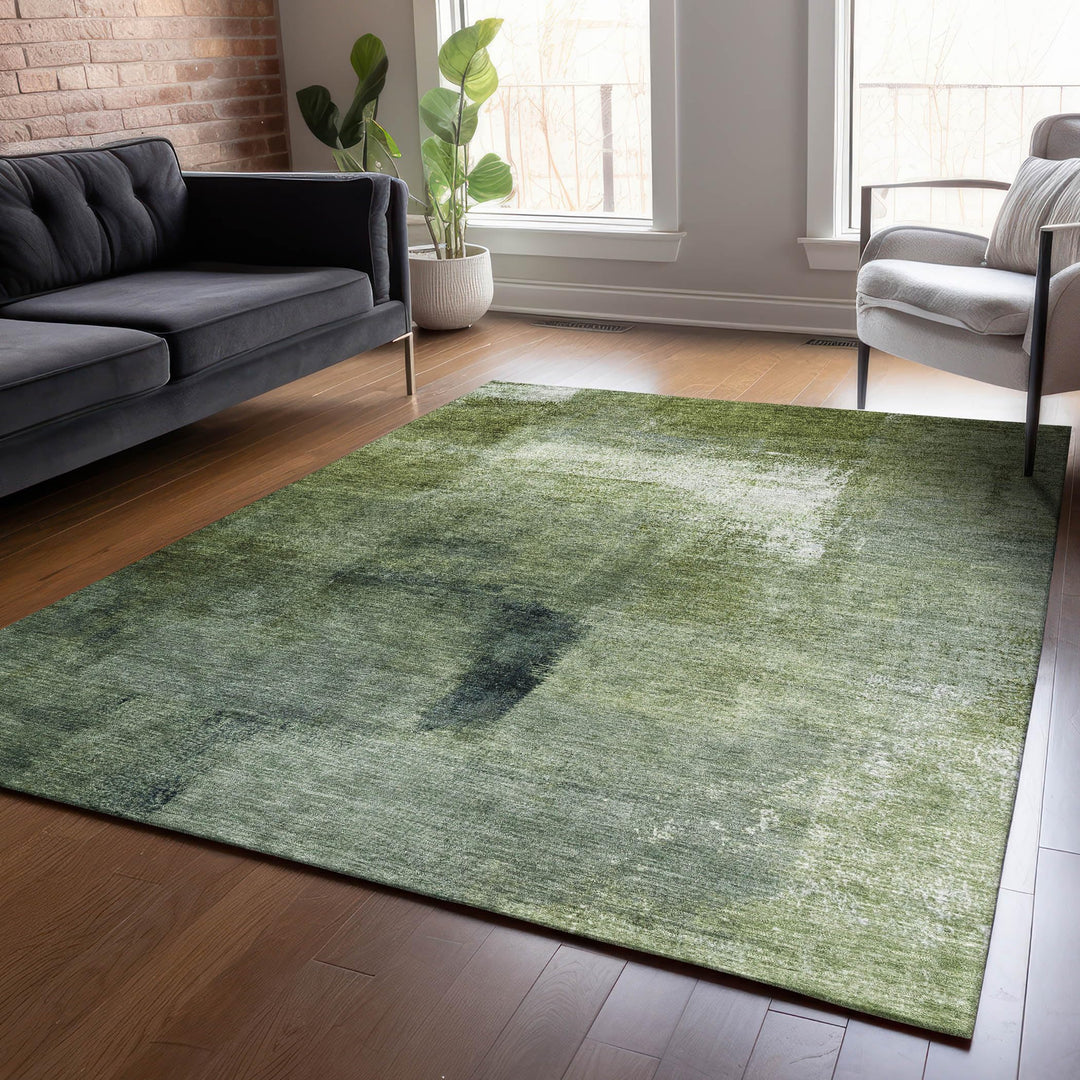 Addison Rugs Chantille ACN787 Green 8' x 10' Indoor/Outdoor Machine Washable - Diamond Home USA