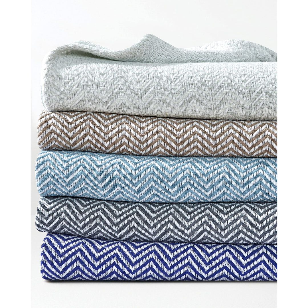 Melange Home Everyday Blanket Collect Yarn Dyed Cotton Blanket Taupe Full - - Diamond Home USA