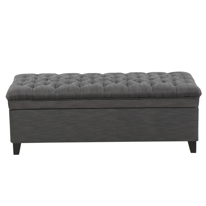 Christopher Knight Home Juliana Fabric Storage Ottoman Gray