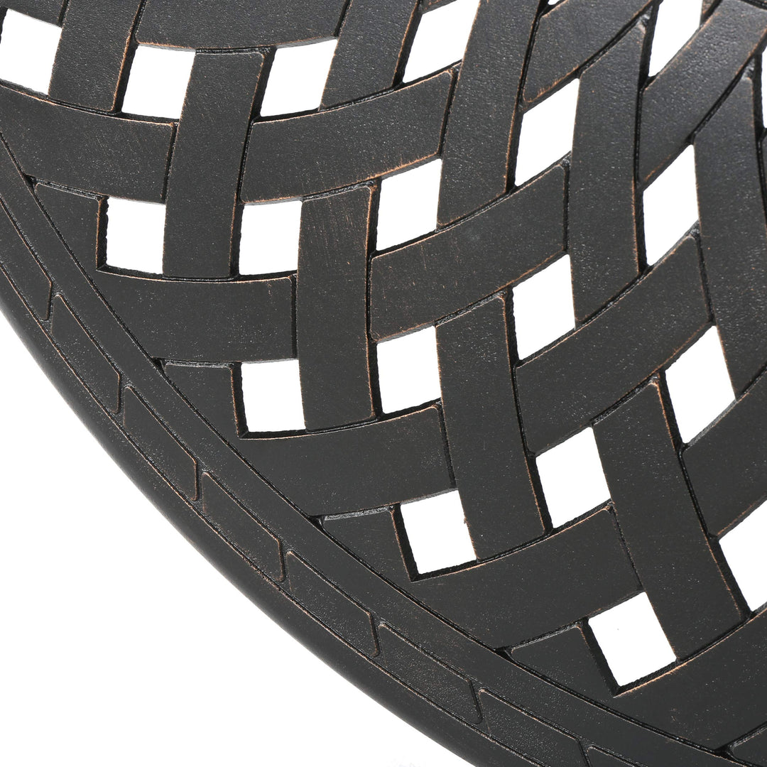 Christopher Knight Home Arlana Outdoor Cast Aluminum Bar Table Shiny Copper - Diamond Home USA